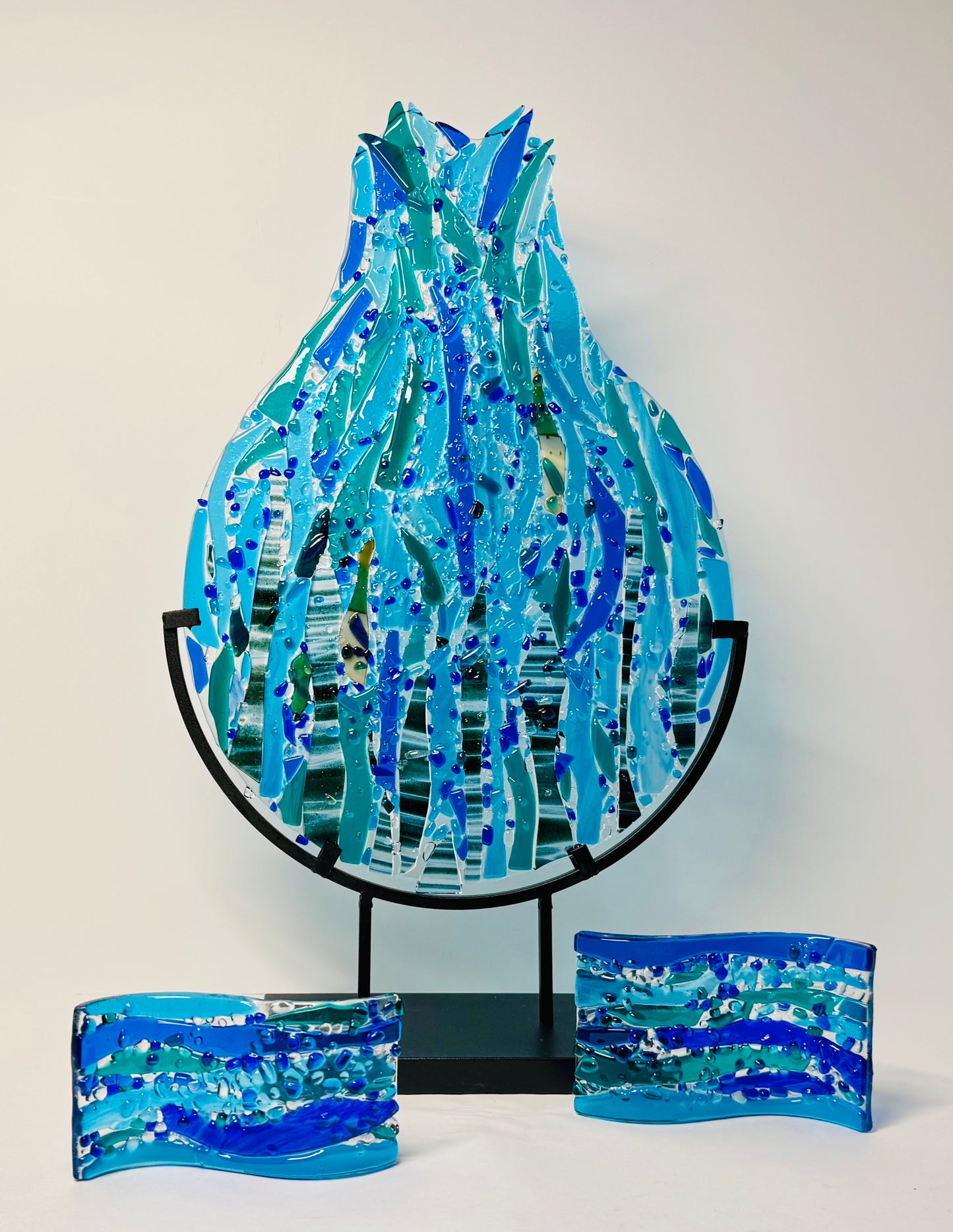 Sparkling Drop of Joy - Fused Glass Art