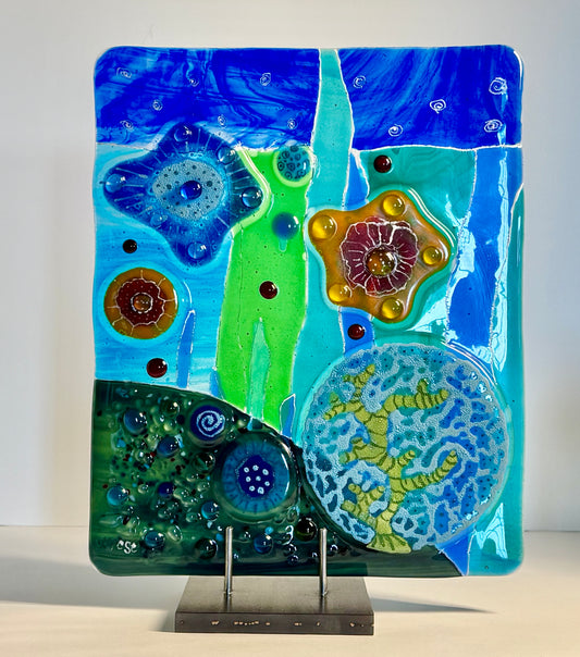 Gorgonia Abstract - Fused Glass Art
