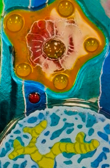 Gorgonia Abstract - Fused Glass Art